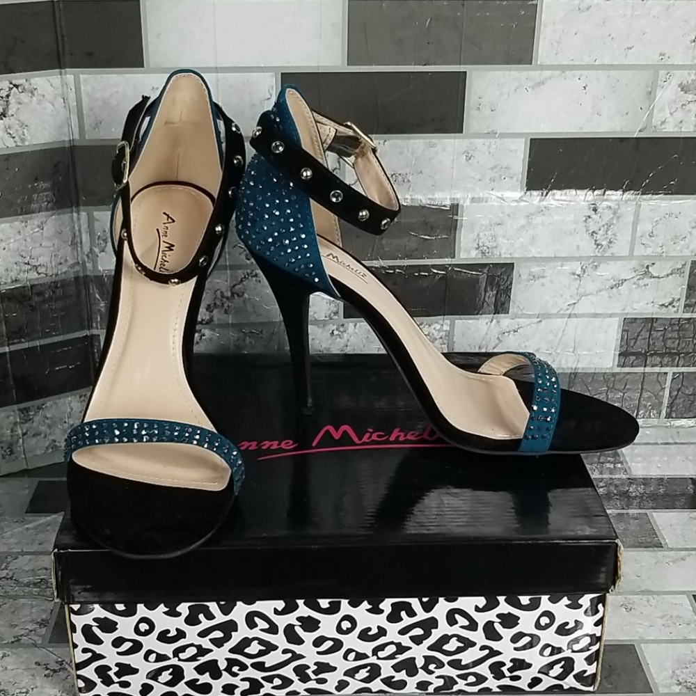 Anne Michelle Rhinestone Sling Backs